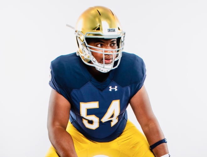 Elite 2021 OL and Notre Dame commit Blake Fisher loved his recent visit to South Bend.