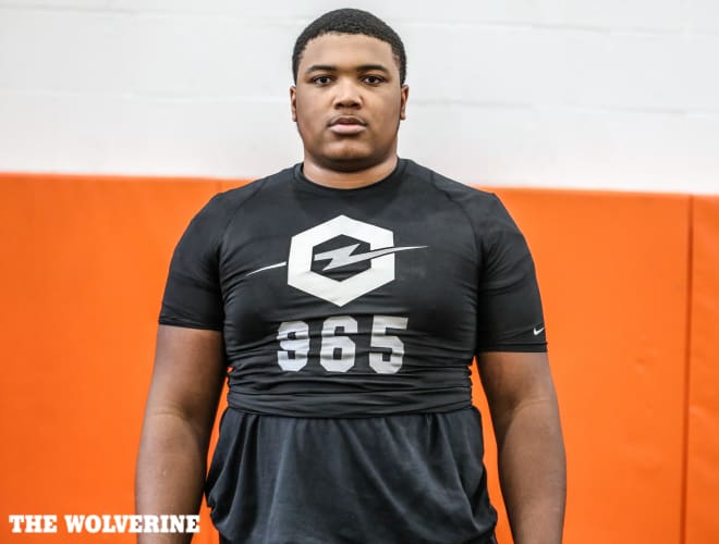 Rising junior offensive tackle Blake Fisher is one of the more coveted linemen in the country in the 2021 class.