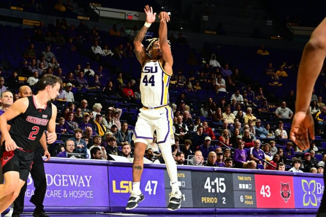 LSU sophomore guard Adam Miller scored a game-high 26 points in the Tigers' Saturday win over Arkansas State in the Pete Maravich Assembly Center.