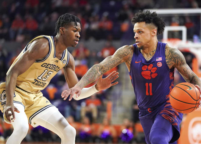 Brevin Galloway was one of four Tiger scorers to reach double figures Tuesday night in Littlejohn Coliseum.