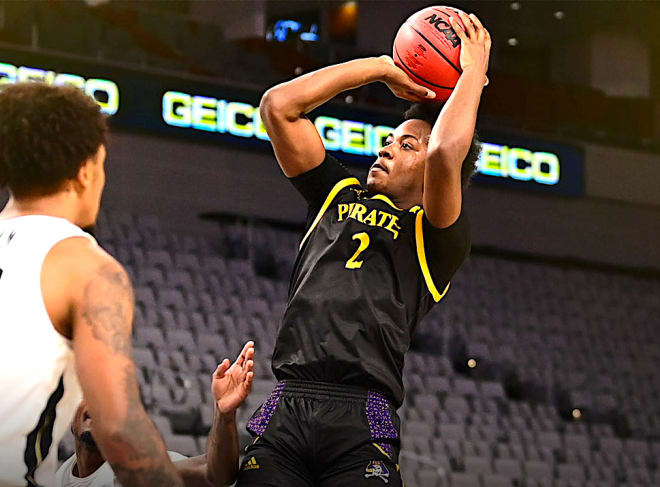 Tristen Newton and East Carolina fall to UCF in the first round of the AAC basketball tournament.