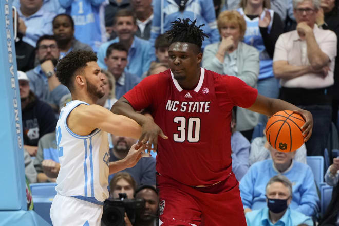 NC State redshirt junior center D.J. Burns had 18 points, but UNC won 80-69 on Saturday in Chapel Hill, N.C.