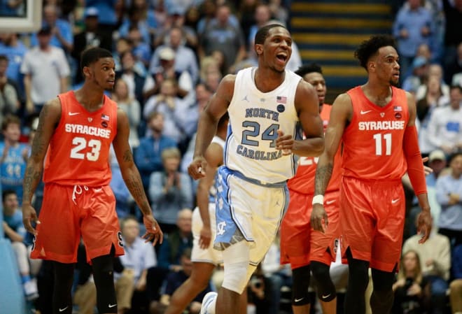 Williams and the Heels were all smiles after executing Roy Williams' command.
