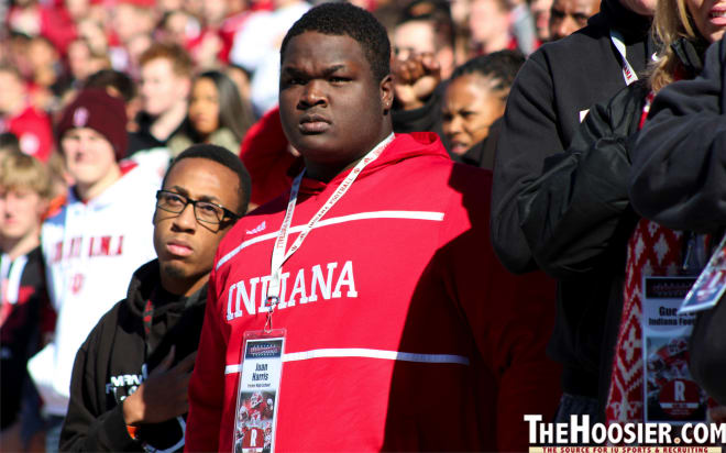 Juan Harris visited IU earlier this season. Now he's committed to the Hoosiers for a second time.