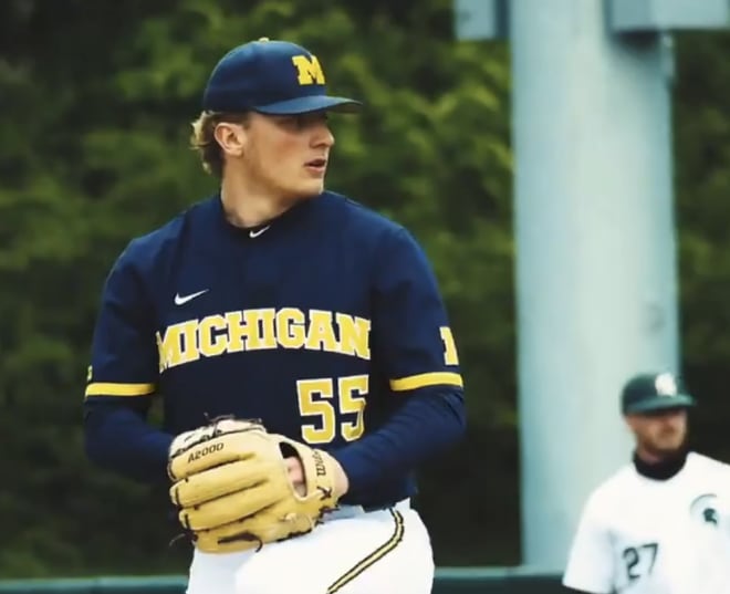 Michigan Wolverines baseball pitcher Cameron Weston threw a complete-game one-hitter in game two of the series to lead his team to victory.