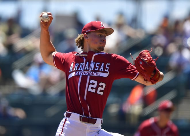 Former Arkansas RHP Jaxon Wiggins was selected by the Chicago Cubs in the 2023 MLB Draft.