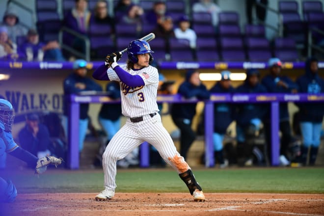 Dylan Crews and the LSU Tigers visit Baum-Walker Stadium this weekend.