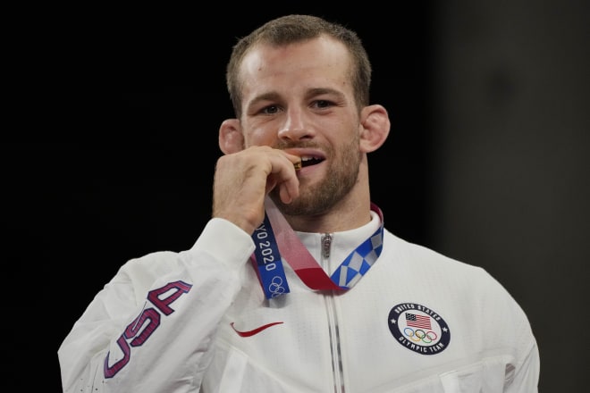 Former Penn State Nittany Lions wrestler David Taylor claimed a gold media for Team USA at Tokyo 2020. 