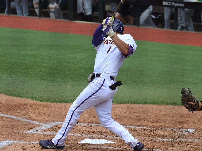 ECU's Connor Norby knocked a second inning home run in the Pirates' 4-2 game one win over UCF.