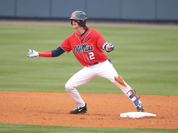 Ryan Olenek had three hits and a stolen base for the Rebels on Friday. 