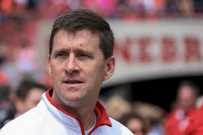 Former Nebraska President Hank Bounds became a regular face around the football program by this time. 