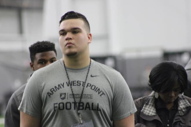 OL Justin Kopko during his unofficial visit to Army West Point 2 weeks ago