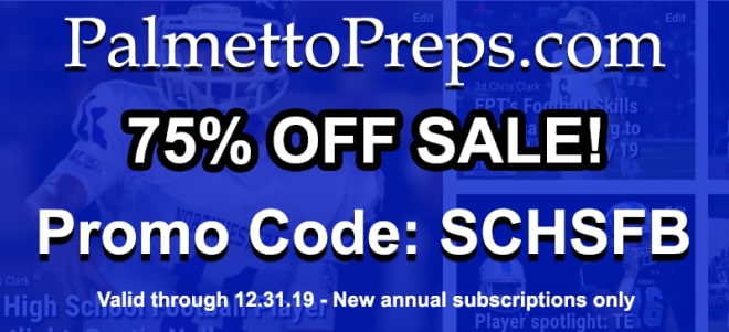Click here to take advantage of a great deal for in-depth coverage of South Carolina high school football!