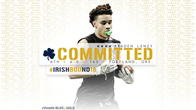 Lenzy, the nation’s No. 21 athlete in the junior class, committed to Notre Dame Feb. 22.