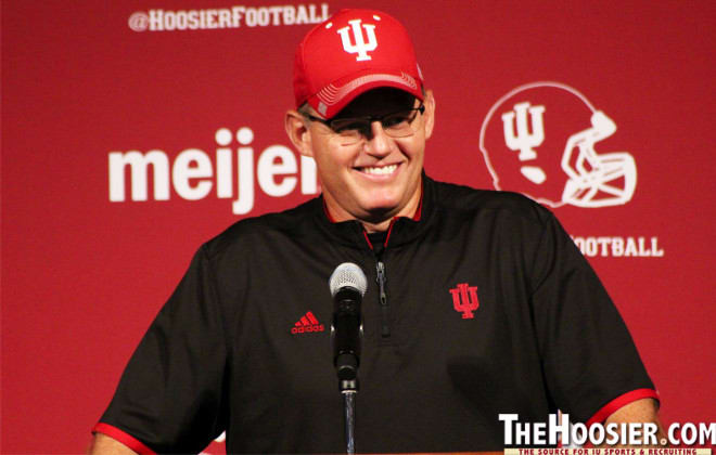 IU head coach Tom Allen and the Hoosiers head to Penn State on Saturday.