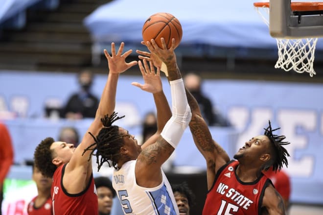 North Carolina's strengths begin in the paint, and that's where the Tar Heels went to defeat NC State on Saturday.