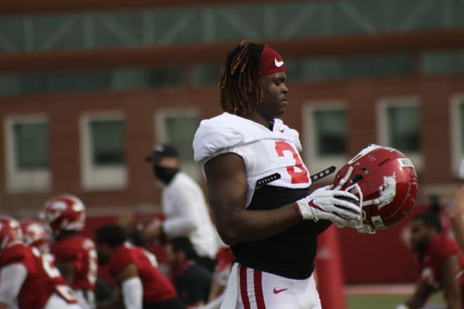Razorback freshman KeTron Jackson is working his way into playing time after early enrollment.
