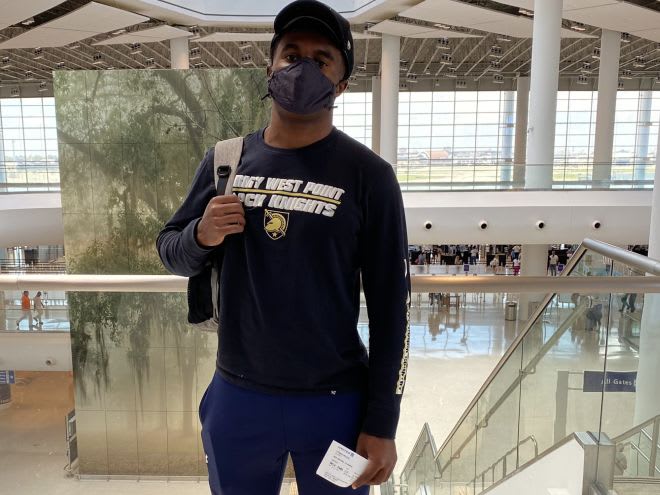 RB commit Miles Stewart at the Louis Armstrong International Airport in New Orleans