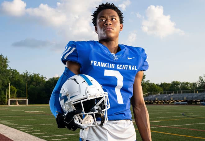 Franklin Central Hudauri Hines photographed on Tuesday, July 19, 2022 at Brebeuf Jesuit Preparatory School in Indianapolis. Football Superteam Media Day