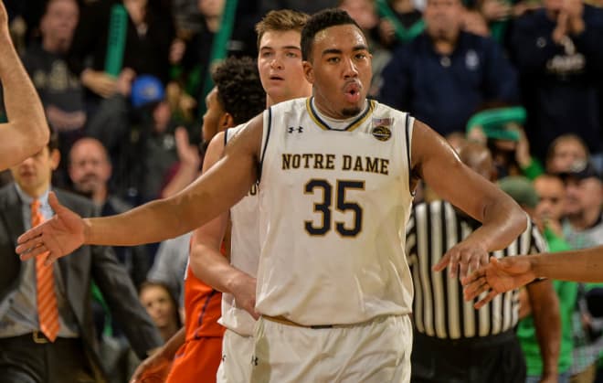 Bonzie Colson and the Irish take the road for a three-game stretch beginning tonight at Miami.