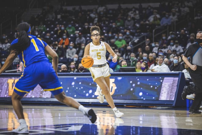 Notre Dame women's basketball Olivia Miles. 