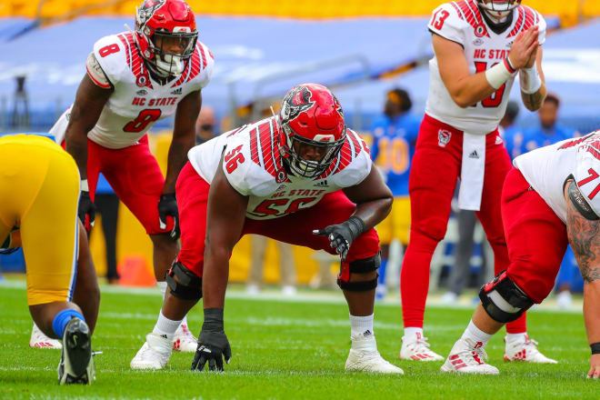 NC State Wolfpack football offensive lineman Bryson Speas