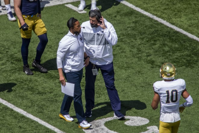 Notre Dame Fighting Irish football head coach Marcus Freeman 