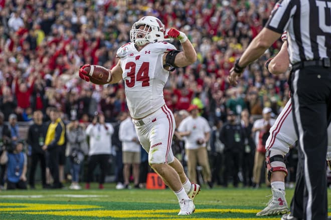 Redshirt senior Mason Stokke returns for Wisconsin at fullback. 