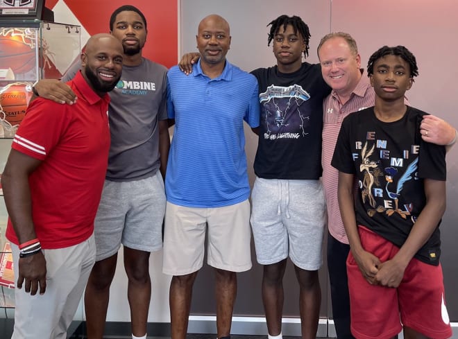 John Blackwell and his family during an unofficial visit to Wisconsin last fall. 