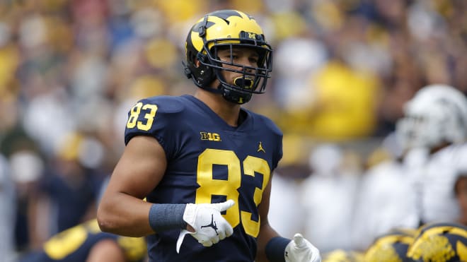 Michigan Wolverines football tight end Erick All has four catches on the season.