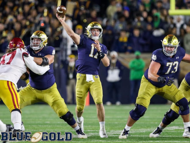 Notre Dame Fighting Irish football quarterback Jack Coan