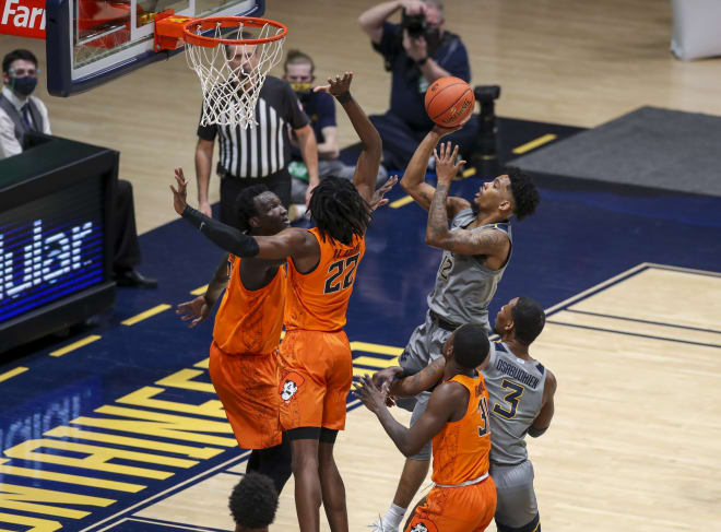 Taz Sherman scored 20 points for the West Virginia men's basketball team on Saturday afternoon.