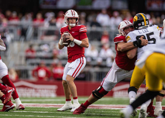 Wisconsin quarterback Braedyn Locke. 