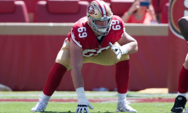 San Francisco 49ers right tackle Mike McGlinchey squared off with Pittsburgh Steelers defensive end Stephon Tuitt two weeks ago and surrendered a sack to his fellow Irish alum.