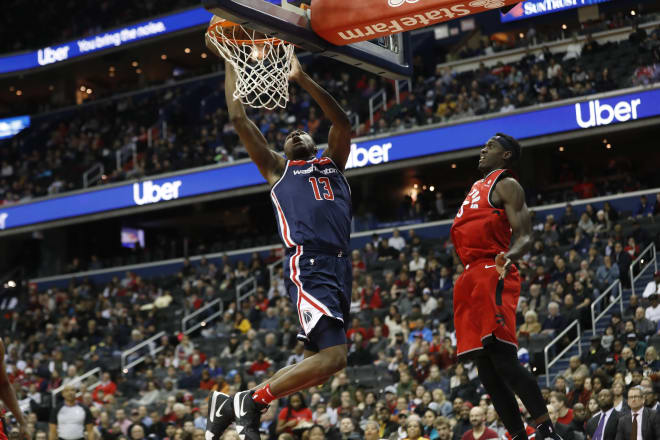 Former IU standout Thomas Bryant (13) continues to play well for the NBA's Washington Wizards.