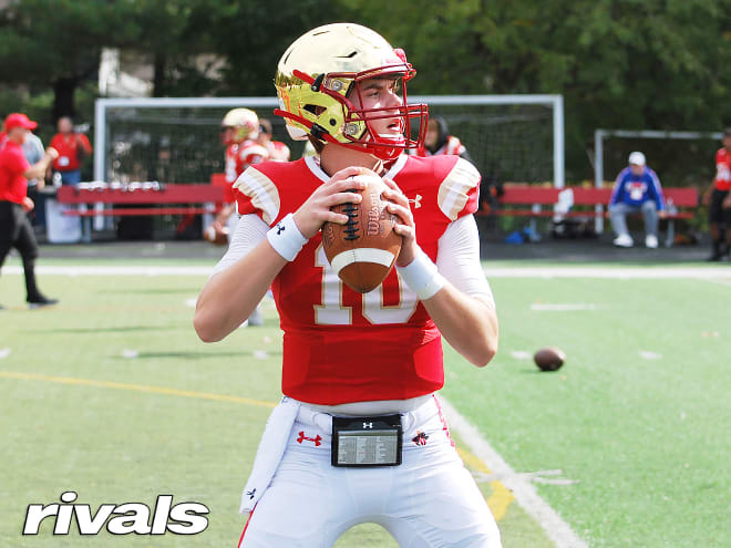 New Jersey quarterback Steven Angeli holds a Michigan Wolverines football recruiting offer.