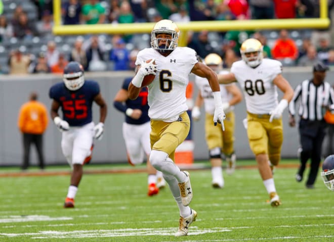 As a sophomore, Equanimeous St. Brown led the Irish in receiving with 58 catches for 961 yards and nine touchdowns.
