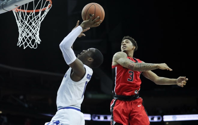Corey Sanders defends in Friday's loss to Seton Hall  (Photo: Vincent Carchietta-USA TODAY)
