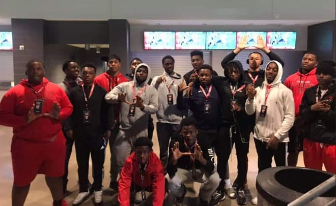 A big group from DeSoto high school made it out to Frisco for Texas Tech's scrimmage