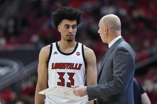 Jordan Nwora and Chris Mack 