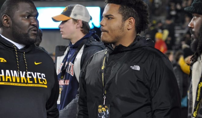 Defensive tackle Noah Shannon was back in Iowa City this past weekend.