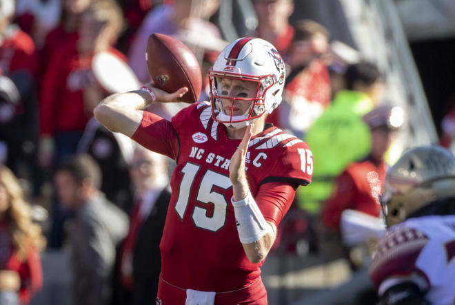 Former NC State Wolfpack football quarterback Ryan Finley