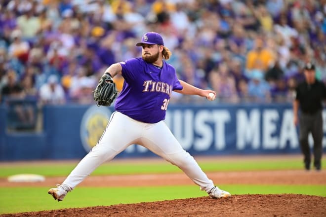 LSU reliever Riley Cooper threw 4.1 scoreless innings, but the Tigers couldn't produce enough offense for a miracle comeback as they lost 5-4 to Arkansas in an SEC third-round tournament game Thursday.