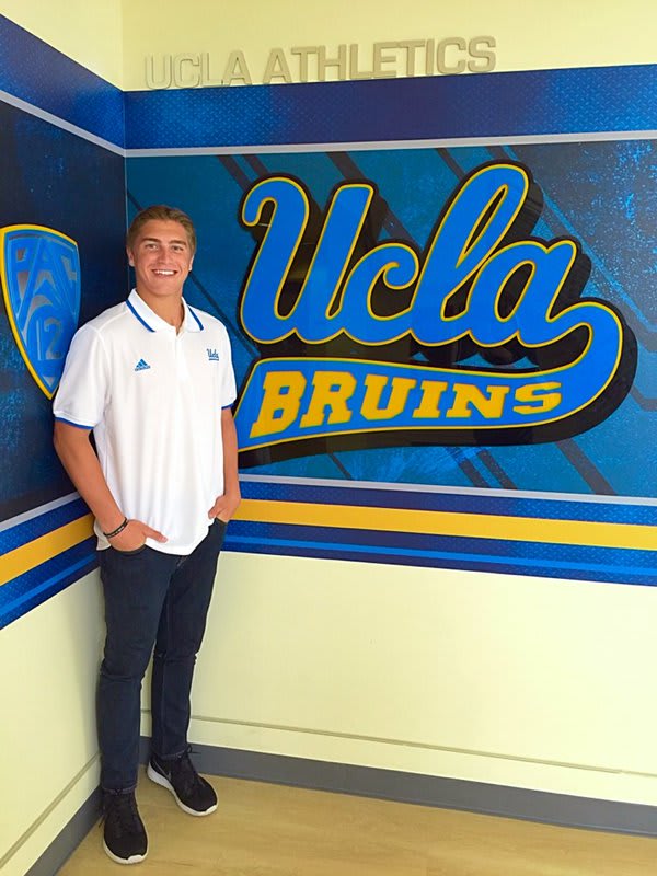 Chase Garbers visited UCLA on Monday.