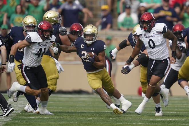 Notre Dame Fighting Irish football junior running back Kyren Williams