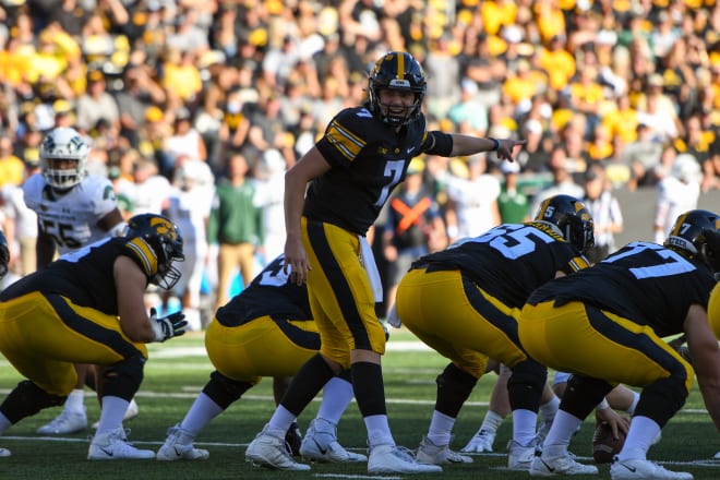 It was a good day for Spencer Petras, but a rough one for the Iowa ground game.