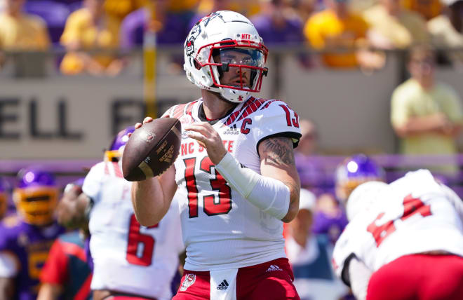North Carolina State quarterback Devin Leary. Photo | James Guillory-USA TODAY Sports