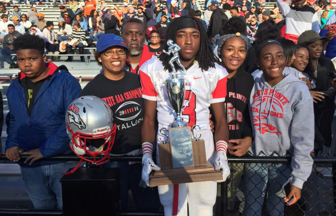 Steven Gilmore and his family celebrate a third straight South Pointe state title.