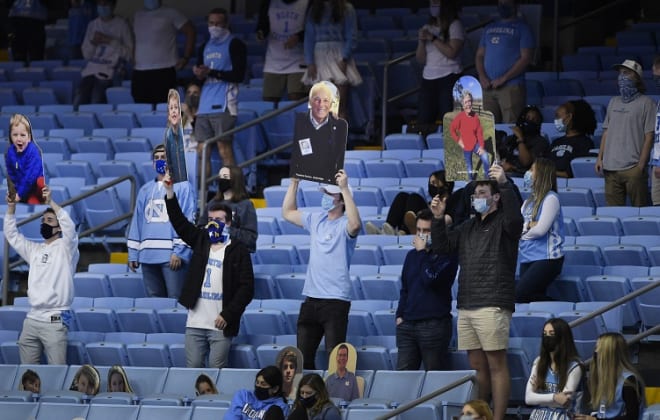 Only 3,262 fans were allowed in the Smith Center on Saturday, but they certainly made a difference, the Tar Heels said.