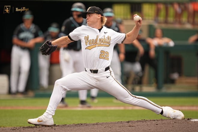 Vanderbilt's JD Thompson allowed eight runs to Coastal Carolina. 